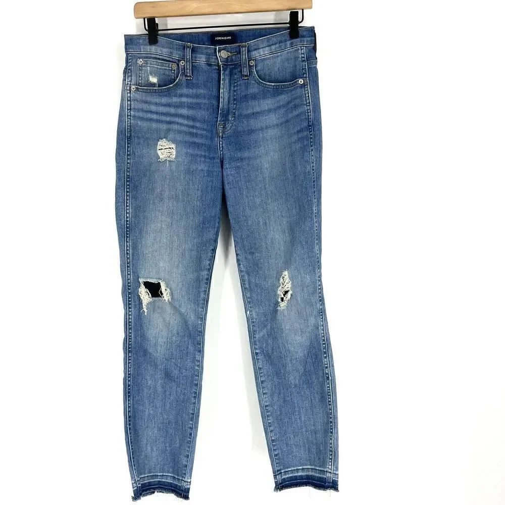 J Crew Jeans Size 26 Womens Blue Vintage Straight Eco Medium Wash Stretch Denim